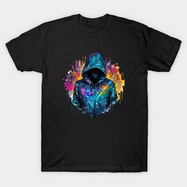 Mistery Shadow Hacker Gamer Urbain City Life T-Shirt by Cubebox